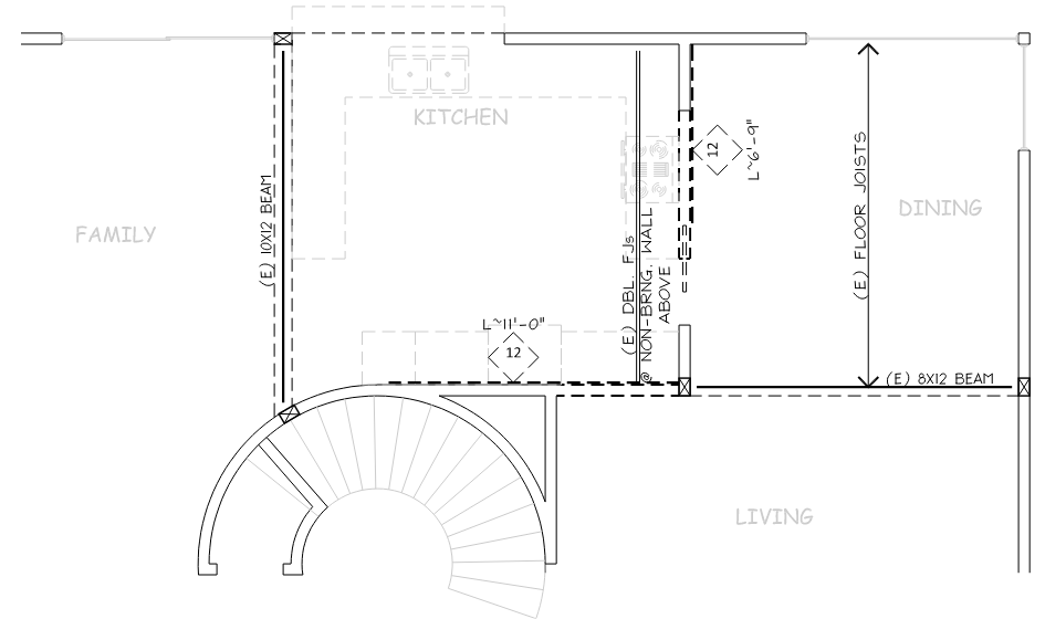 Partial Existing Floor Framing Plan