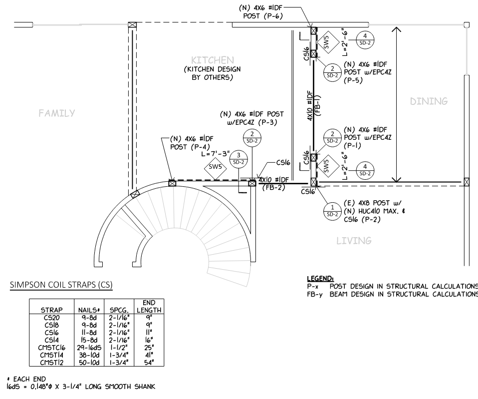 Partial Proposed Floor Framing Plan